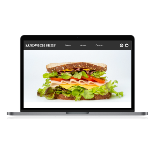 Image of the Sandwich shop site UX project